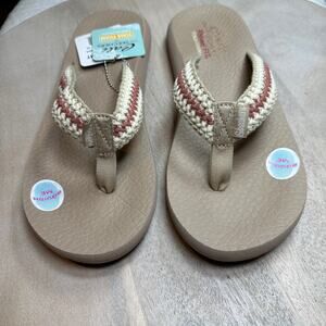 New Cali by Skechers Asana Bloom Crush Womens Sandals Size 10 Natural Tan Shoes